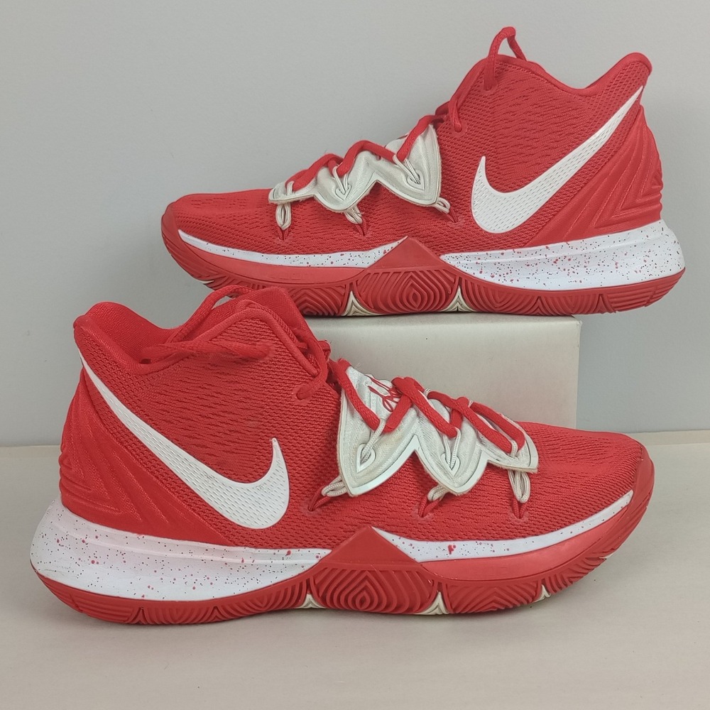 Nike Mens 8 Red White Speckled Basketball Kyrie Irving CN9519-600 Kyrie 5 Shoes